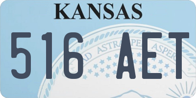 KS license plate 516AET