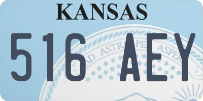 KS license plate 516AEY