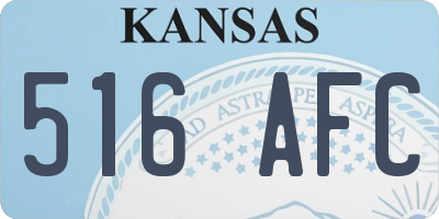 KS license plate 516AFC