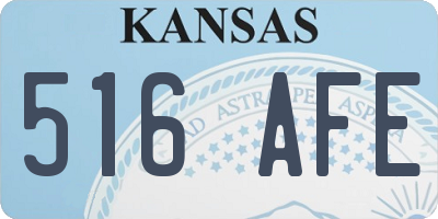 KS license plate 516AFE