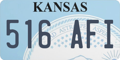 KS license plate 516AFI