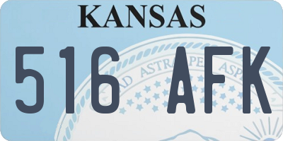 KS license plate 516AFK