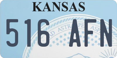 KS license plate 516AFN