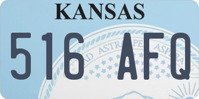 KS license plate 516AFQ