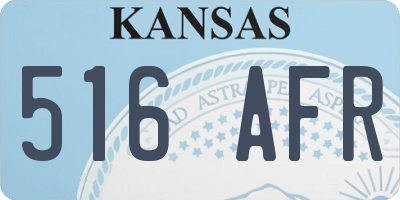 KS license plate 516AFR