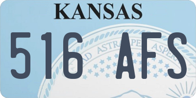 KS license plate 516AFS