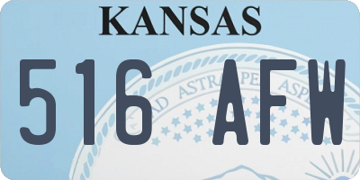 KS license plate 516AFW