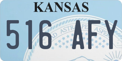 KS license plate 516AFY