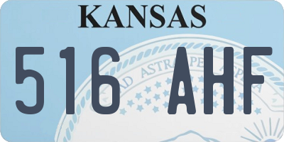 KS license plate 516AHF