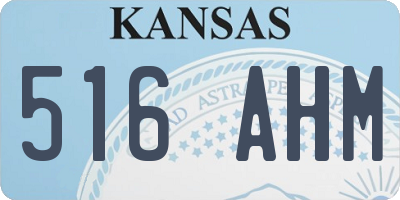 KS license plate 516AHM