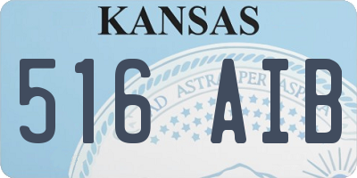 KS license plate 516AIB