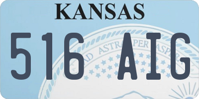 KS license plate 516AIG