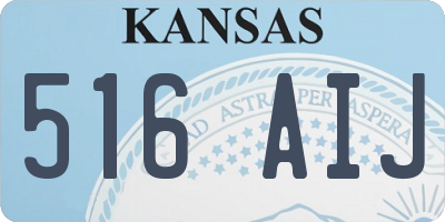 KS license plate 516AIJ