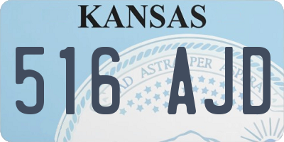KS license plate 516AJD
