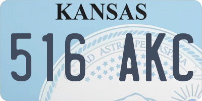 KS license plate 516AKC