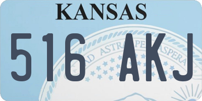 KS license plate 516AKJ