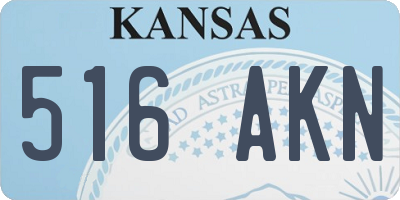 KS license plate 516AKN