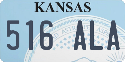 KS license plate 516ALA