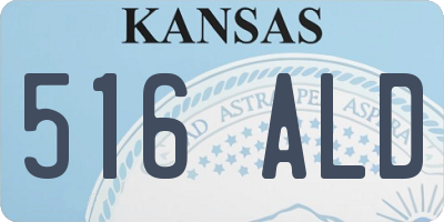 KS license plate 516ALD