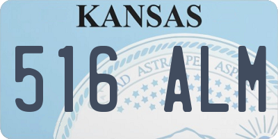 KS license plate 516ALM