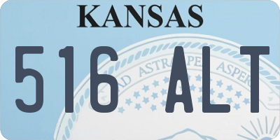 KS license plate 516ALT