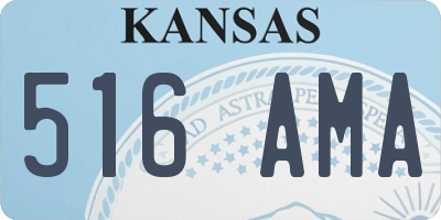 KS license plate 516AMA