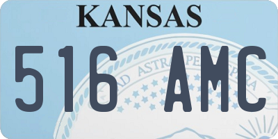 KS license plate 516AMC