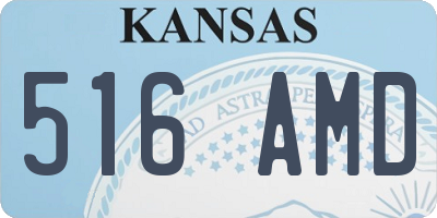 KS license plate 516AMD