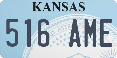 KS license plate 516AME