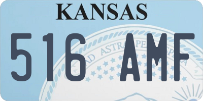 KS license plate 516AMF
