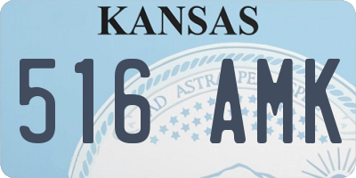 KS license plate 516AMK
