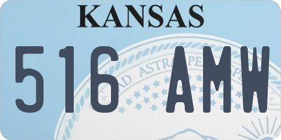 KS license plate 516AMW