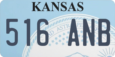 KS license plate 516ANB