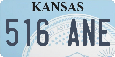 KS license plate 516ANE