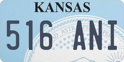 KS license plate 516ANI