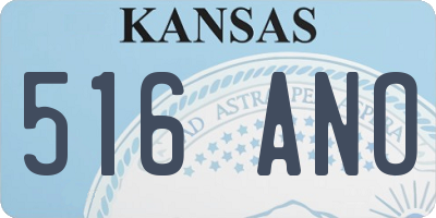 KS license plate 516ANO