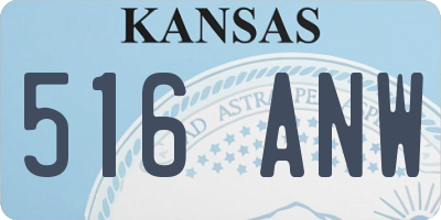 KS license plate 516ANW