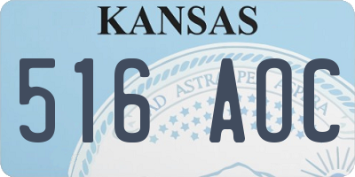 KS license plate 516AOC