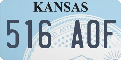 KS license plate 516AOF