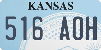 KS license plate 516AOH