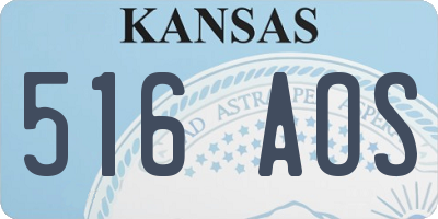 KS license plate 516AOS