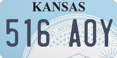 KS license plate 516AOY
