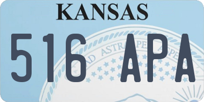 KS license plate 516APA