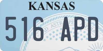 KS license plate 516APD