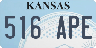 KS license plate 516APE
