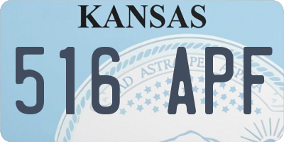 KS license plate 516APF