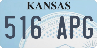 KS license plate 516APG