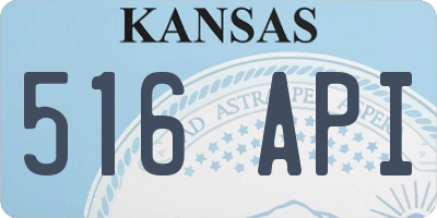 KS license plate 516API