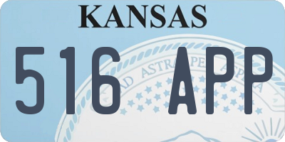 KS license plate 516APP