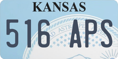 KS license plate 516APS